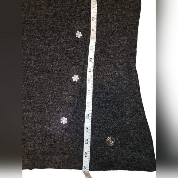 Adrienne Vittadini Soft‎ 3/4 Sleeve Top Dary Gray Womens Size Large - Picture 2 of 8